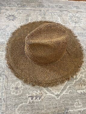 Gigi Pip Wide Brim Woven Straw Sun Hat - Brown